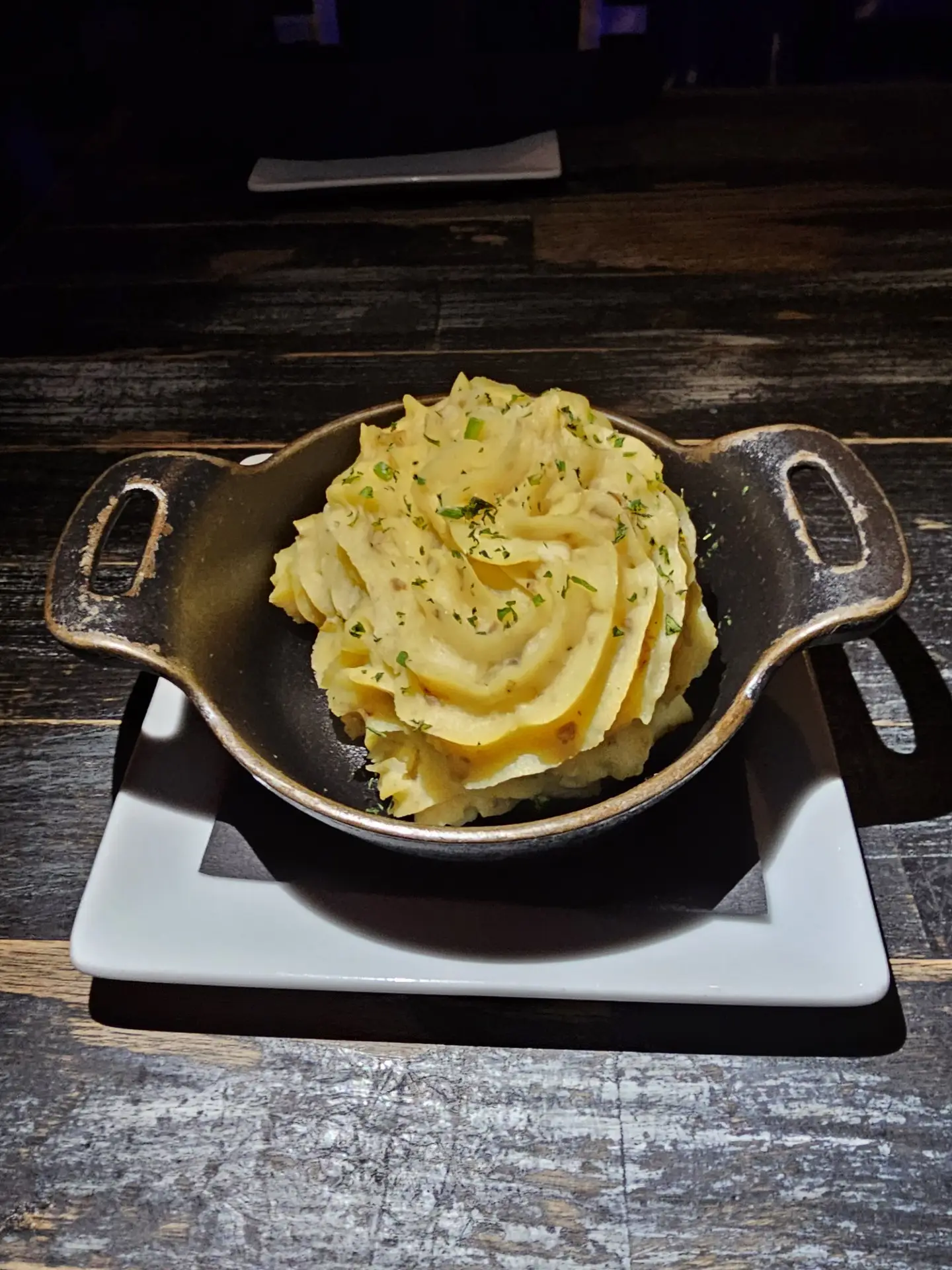 Garlic mash.