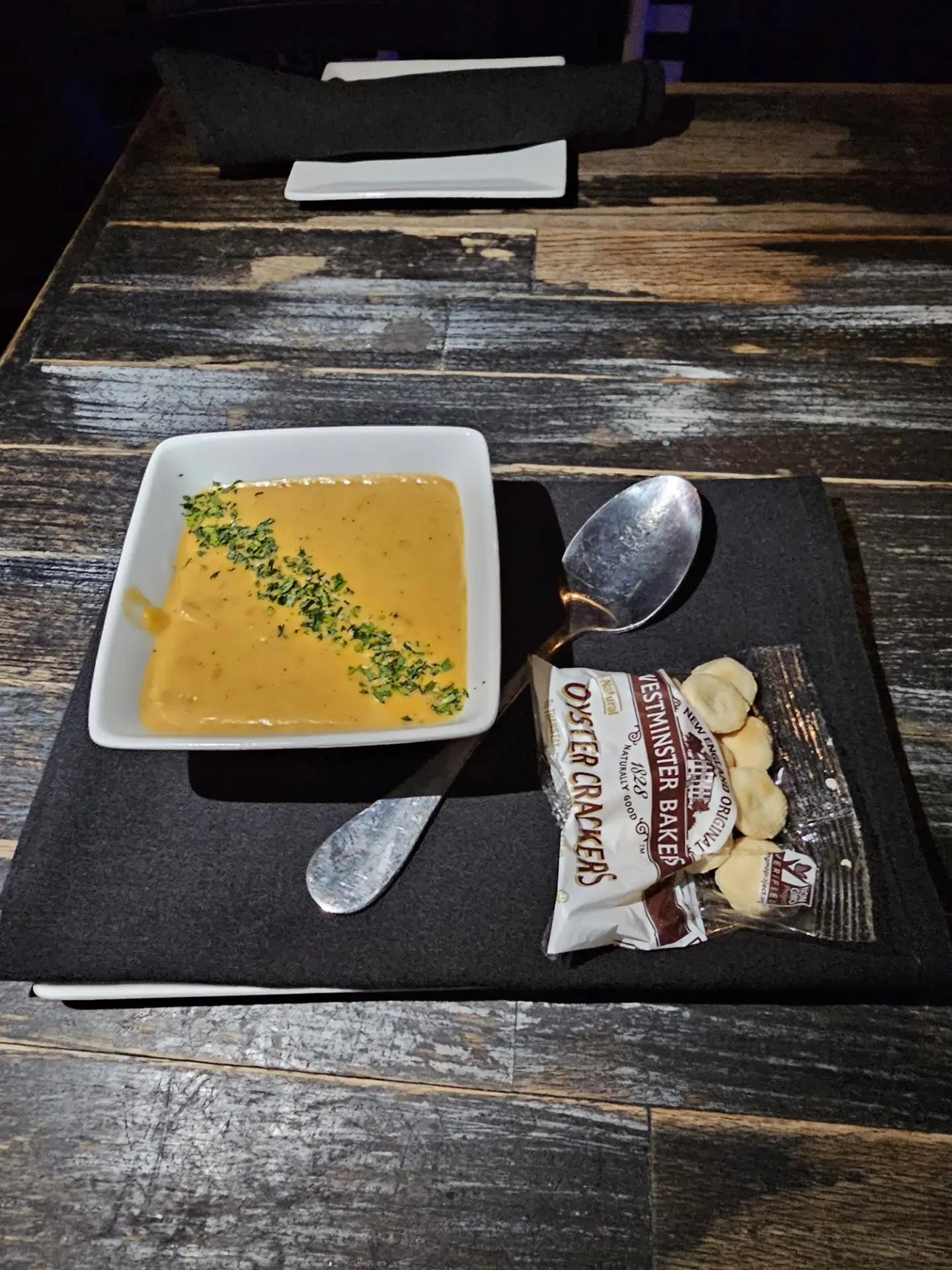 Lobster bisque.